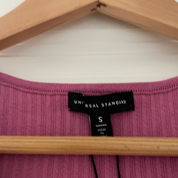 NWT Universal Standard Twist Knit Ribbed Dress Anemone Pink - Picture 7 of 11